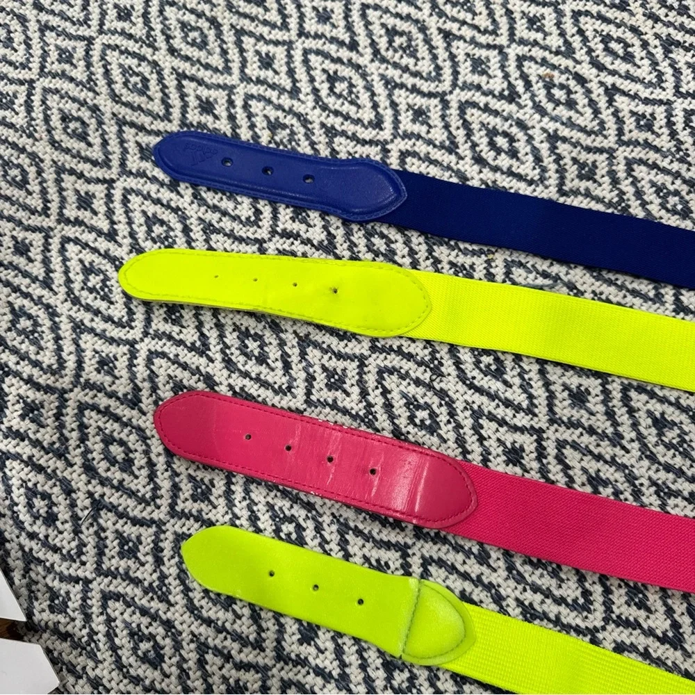 Set of Four Vibrant baseball / softball Belts
